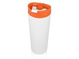 Термокружка «Brite» 500мл, белый/оранжевый